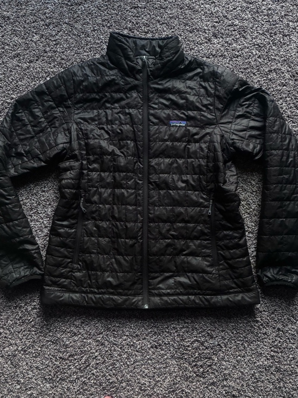 Patagonia Nano Puff Jacket Quilted Puffer Jacket Black Women’s Large